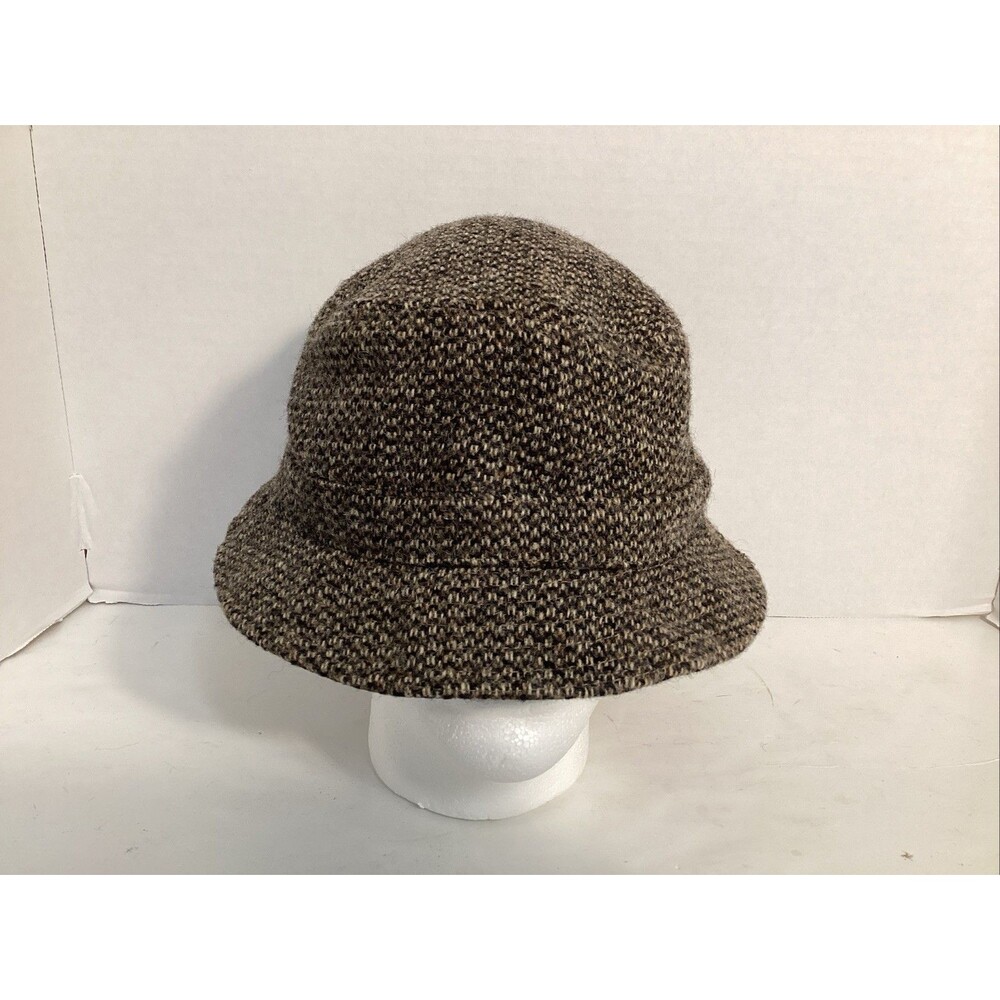 vintage LL Bean bucket hat sz L men’s Harris tweed wool goretex multicolor brown